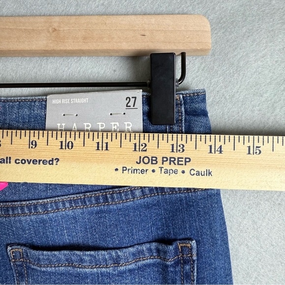 Francesca’s Harper Heritage Women’s High Rise Straight Raw Hem Jeans size 27 NWT - Picture 6 of 13